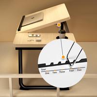 Lit de bureau de dortoir pliant à la maison portable avec table à manger paresseuse bureau d'ordinateur portable en métal et matériau MDF pour une utilisation au bureau
