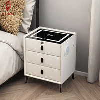 Produits en gros Meubles de maison Meubles de chambre à coucher Tables de chevet intelligentes Table de chevet avec lumière LED à verrouillage par empreintes digitales