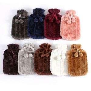 ปลอกขวดน้ำร้อน ผ้ากำมะหยี่ ขนกระต่ายเทียม ปลอกกระเป๋าน้ำร้อน - Product Image 1