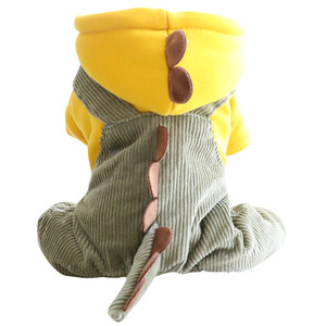 Vêtements pour chien, manteau en coton à quatre pattes avec doublure en polaire, en velours côtelé doux, pour bébés et tout-petits, unisexe, automne-hiver - Product Image 3