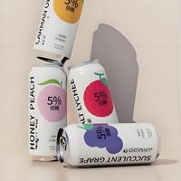 Boîtes en aluminium élégantes de marque Kasia sans BPA de 250 ml, 330 ml et 500 ml avec fermeture à anneau et ouverture facile