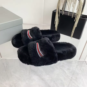 Nuevas Pantuflas de Plataforma de Lujo para Hombre 2026, de Diseñador, para Exteriores, con Punta Cerrada, Forro de Peluche y Bordado, Cálidas - Product Image 4