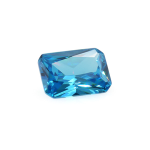 Precio al por mayor hermosa piedra sintética azul CZ Octágono princesa corte aguamarina <span class=keywords><strong>zirconia</strong></span> cúbica piedras preciosas precio por quilate - Product Image 2