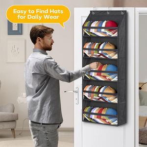 Hat <b>Racks</b> for Baseball Caps Clear Deep Pockets Hat Organizer for Closet <b>Wall</b> Hold Storage Holder - Product Image 1
