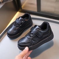 Chaussures tendance pour garçons pour la rentrée scolaire 2023, chaussures de sport en cuir PU pour enfants, chaussures unisexes à boucle, chaussures décontractées mignonnes