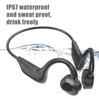 Écouteurs sans fil à conduction osseuse Bluetooth G02 IPX7 pour le sport et la course, avec microphone et haut-parleur interphone, échantillon personnalisé rapide