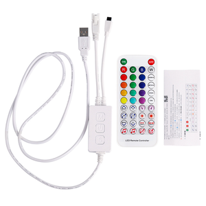 WS2812b WS2811F SPI RGB piksel pengendali <span class=keywords><strong>LED</strong></span> <span class=keywords><strong>USB</strong></span> DC 5V 12V <span class=keywords><strong>24V</strong></span> setrip <span class=keywords><strong>LED</strong></span> warna mimpi pengendali jarak jauh peredup BT aplikasi sinkronisasi musik - Product Image 2