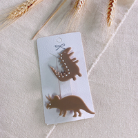 Epingles à cheveux pour fille, pince à café OEM ODM, japonais, clip de tempérament, crème à café, accessoires pour cheveux d'animaux de dinosaure, 1 pièce