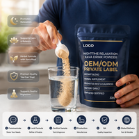 Kava certifié GMP ISO, emballé sous vide, directement de l'usine, mélange instantané personnalisé pour la relaxation nocturne, marque privée OEM