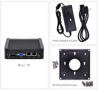 KANSUNG — Mini PC portable x86, processeur quad-core, 4 go Ram, 32 go SSD, double Nic, carte unique, x1900, way, sans ventilateur, ordinateur de bureau
