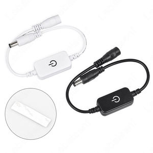 4A 6A LED Dimmer 12-24V Touch Penginderaan Switch ON/OFF 10-100% Dimmable Hitam atau Putih Plastik Tidak Ada Pengelasan DC 5.5*2.1Mm Socket - Product Image 4