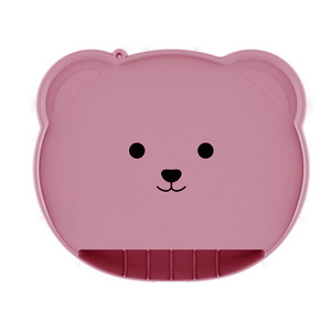 Placemat de silicona para bebé con diseño de oso de dibujos animados, 350 mm x 294 mm, aislante del calor para alimentación de niños pequeños - Product Image 2