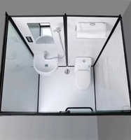 Nouvelle unité de salle de bain sanitaire préfabriquée de luxe, portable, modulaire, cabine de douche mobile