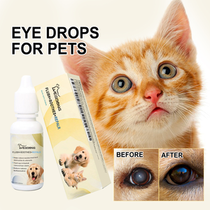 Gouttes oculaires pour chiens et chats, 20 ml, acide hyaluronique, extrait de <span class=keywords><strong>camomille</strong></span> dorée, aspartate de potassium, soulagement des yeux des animaux - Product Image 2