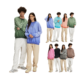 Sudadera con Capucha de Algodón 100%, Estilo Vintage, con Estampado Invernal, Hombros Caídos, Talla Grande, 430g, 8 Colores, Efecto Degradado, con Bolsillo - Product Image 4