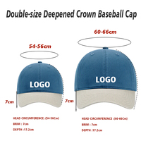 Casquette de baseball non structurée à 6 panneaux, OEM d'usine, 100% coton sergé, calotte souple, panneau avant cousu, boucle métallique réglable