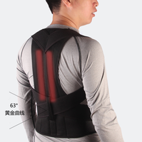 Correcteur de posture magnétique ajustable pour le dos, ceinture d'étirement et redresseur, épaules, 1 pièce