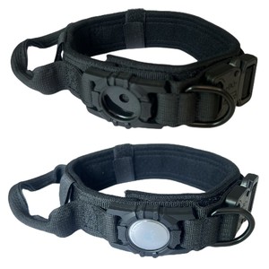 Collier de chien tactique Buck en métal robuste de haute qualité Nouveau design en nylon solide durable et élégant avec support Airtag - Product Image 3