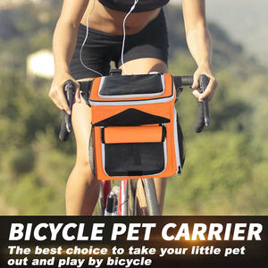 Cesta de bicicleta para perros de cara suave extensible, mochila portátil para mascotas, <span class=keywords><strong>2</strong></span> puertas abiertas, <span class=keywords><strong>2</strong></span> ventanas de malla, venta al por mayor personalizada para perros pequeños - Product Image 5
