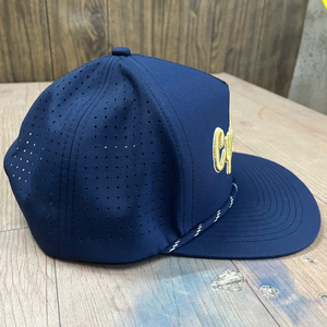 Gorra de Béisbol Deportiva de Poliéster Impermeable de 5 Paneles con Logotipo Bordado en 3D Personalizado, Gorra de Golf con Perforaciones Cortadas a Láser, Gorra de Béisbol con Cuerda - Product Image 4