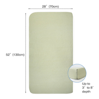 Draps de lit imperméables en coton et bambou pour la literie de bébé Doublure de lit de qualité supérieure en polaire douce respirante et confortable