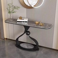 Meubles de salon de style moderne table d'entrée table de décoration de couloir à base de métal unique table d'entrée d'hôtel