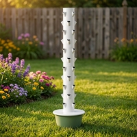 Tour hydroponique aéroponique verticale durable à 9 niveaux, système hydroponique complet pour la culture de légumes et d'herbes