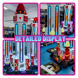 Xu hoạt động Step-on vé Redemption trò chơi máy <span class=keywords><strong>4</strong></span> người chơi tương tác tên lửa Arcade trò chơi cho công viên giải trí trong nhà thiết bị - Product Image 5