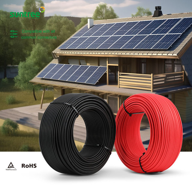 Solar Panel Wire PV1-f Cable for Solar Panel Connection to Inverter, with a Service Life of 25 Years