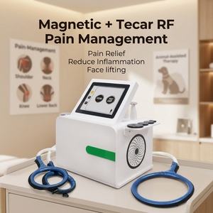 Máquina Profesional 2 en 1 de Terapia PEMF y <span class=keywords><strong>Tecar</strong></span> RF para Alivio del Dolor, Dispositivo de Fisioterapia Magnética con Potencia Ajustable para Humanos y Caballos - Product Image 1
