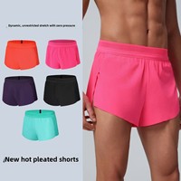 Nouveauté : Shorts de sport pour homme, coupe tendance, dos plissé, extensibles et respirants, parfaits pour la course et l'entraînement