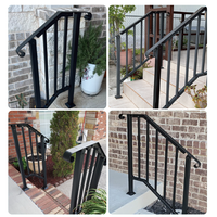 Rampe d'escalier moderne en acier galvanisé à angle réglable pour villa, extérieur, grande capacité de charge, pour balcon, véranda, terrasse