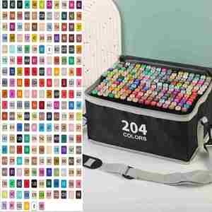 Marcadores de Alcohol Permanentes de Doble Punta de 6mm, 168 Colores, Personalizados al por Mayor, con Bandeja de Plástico y Bolsa de Hombro - Product Image 3