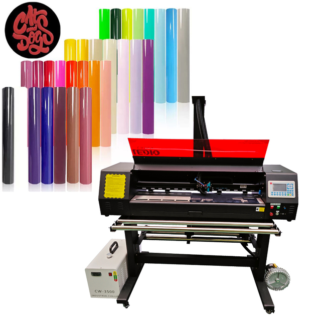 Ledio 980LASER PRO S+ 50W CO2 Machine High Productivity for Heat Transfer Vinyl Sticker Film laser cutting plotter