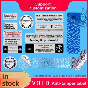 Étiquette de sécurité anti-contrefaçon en PVC auto-adhésive, à usage unique, anti-effraction, autocollant d'étanchéité personnalisé, finition mate argentée, Dragon, pour ordinateur, caméra - Product Image 5