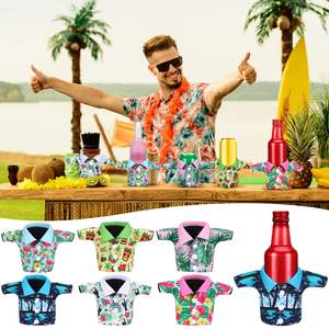 Fundas Enfriadoras de Latas de Navidad de 12 oz, Divertidas y Tropicales Hawaianas para Verano, Ideales para Cerveza, Fiestas Temáticas de Playa y Recuerdos - Product Image 3