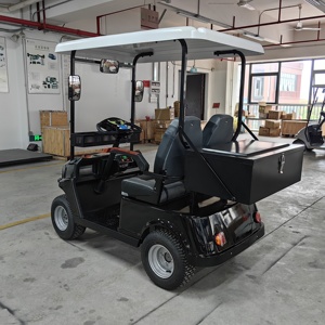 Voiturette de golf <span class=keywords><strong>électrique</strong></span> monoplace avec benne de chargement, véhicule de mobilité personnel pour la patrouille, les centres de villégiature et l'entretien des communautés - Product Image 4
