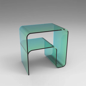 Nouvelle Table d'appoint coloré acrylique meubles plexiglas pmma salon meubles Transparent moderne à côté de la table - Product Image 3