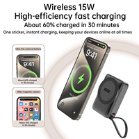 Banque d'alimentation A313 ASPOR 10000mAh Charge rapide sans fil magnétique Câble Type-C intégré Support portable Accessoires pour téléphone portable