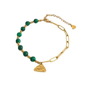 Pulsera de Acero Inoxidable Hecha a Mano, Resistente al Agua, con Baño de Oro de 18K, Estilo Moderno y Elegante que No se Desvanece - Product Image 5