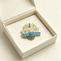Broche personnalisée en métal Fleur de Narcisse « Vérité & Passion », Badge de revers personnalisé pour cadeau souvenir