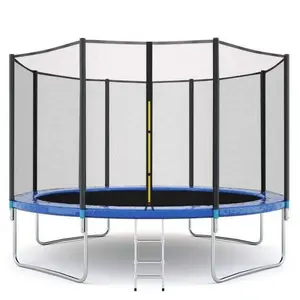 Fabrik 14FT Outdoor Kinder Trampolin mit Außen gehäuse Gute Qualität Rund trampolin für Kinder