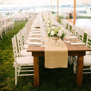 Table en bois pour banquet, ferme, événement, hôtel commercial, mariage, prix abordable - Product Image 3