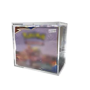 China Manufacturer Custom Pokemoned Booster Acrylic Case With Magnetic Lid For Display