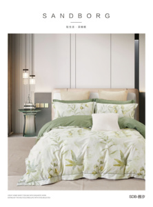 Parure de draps en pur coton imprimé floral pour la maison, drap plat 1 pièce, drap de lit le <span class=keywords><strong>moins</strong></span> cher pour la vente en gros - Product Image 4
