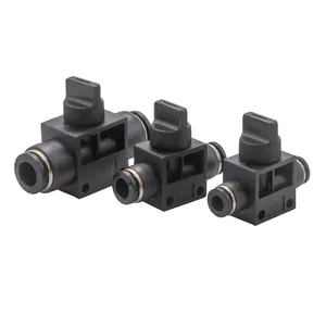 HVFF 4mm 6mm 8mm 10mm 12mm Pza Air Tube Fittings 4 Throughs Plastic Cross Pneumatic Fitting