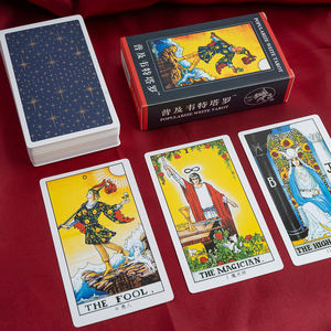 Klassische Professionelle Kollektion Kado Anpassbare Heißprägung 78 Vollplastik Abgerundete Tarotkarten für Anfänger Parteigebrauch Maßgefertigt - Product Image 1