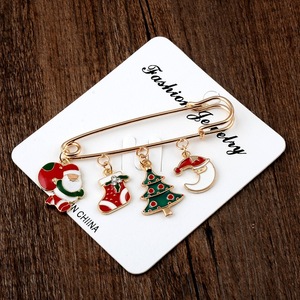 Broches en forme d'arbre <span class=keywords><strong>de</strong></span> noël, extension pour les vêtements élégants, mignonnes, goutte d'huile, vente en gros, 12 pièces - Product Image 4
