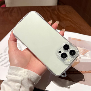 Coque de téléphone portable transparente en TPU premium avec oreilles de chat, fine, antichute, protection intégrale de l'objectif - Product Image 3