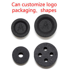 Vente en gros de 33mm AL <span class=keywords><strong>FAKHER</strong></span> 100 pièces encensoir sans fumée rond Portable BBQ combustion rapide Shisha narguilé fruits durs bois charbon de bois - Product Image 5